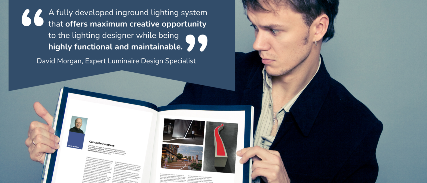 Image to show innovative inground lighting reviewed in arc magazine